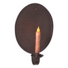 Round Crimped Tin Candle Sconce