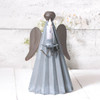 Angel Candle Holder in Weathered Zinc