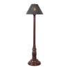 Brinton Floor Lamp in Rustic Red with Smokey Black Metal Shade