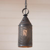 15-Inch Electrified Hanging Pendant Light Lantern in Kettle Black