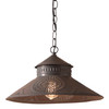 Shopkeeper Shade Pendant Light with Chisel in Kettle Black