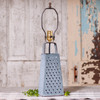 Cheese Grater Lamp Base in Weathered Zinc