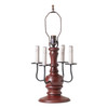 Cedar Creek Wood Table Lamp Base in Rustic Red