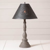 Davenport Wood Table Lamp in Earl Gray with Metal Tapered Shade