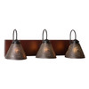 3-Light Crestwood Vanity Light in Rustic Red