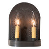 Double Sconce with Willow in Kettle Black