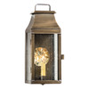 Valley Forge Outdoor Wall Light in Solid Weathered Brass - 1 Light