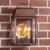 Valley Forge Outdoor Wall Light in Solid Antique Copper - 2 Light