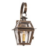 Jr. Town Crier Outdoor Wall Light in Solid Weathered Brass - 1 Light