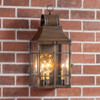 Stenton Outdoor Wall Light in Solid Weathered Brass - 3 Light