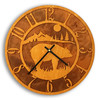 Bear Baltic Birch and Metal Tableau Wall Clock