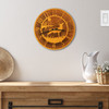 Deer/Elk Baltic Birch and Metal Tableau Wall Clock