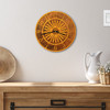 24 Point Sunburst Baltic Birch and Metal Tableau Wall Clock