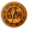 Southwest Night Scene with Kokopelli & Coyote Birch and Metal Tableau Wall Clock