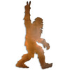 Bigfoot Sasquatch Walking Holding Up Peace Sign Rust Metal Wall Art