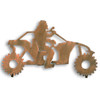 Bigfoot Sasquatch in UTV Side by Side Off-Road Vehicle Rust Metal Garden Stake Yard Art