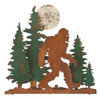 Bigfoot Sasquatch Walking in Forest with Moon Rust Metal Wall Art