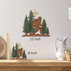 Bigfoot Sasquatch Walking in Forest with Moon Rust Metal Wall Art
