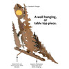Bigfoot Sasquatch Dragging Tree in Forest with Moon Rust Metal Wall Art