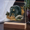 7.25" Streamside Black Bear Acrylic LED Lighted Night Light