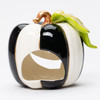 Black and White Pumpkin Porcelain Tea Light Candle Holder