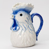 Dutch Blue Rooster Porcelain Pitcher