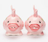Very Fish with Heart Pattern Porcelain Salt and Pepper Shakers, Set of 4
