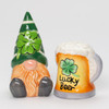 St. Patrick Gnome and Beer Mug Porcelain Salt and Pepper Shakers, Set of 4