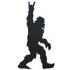 5' Giant Bigfoot Sasquatch Walking Holding Up Hand Horns Sign Metal Yard Art