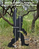 5' Giant Bigfoot Sasquatch Walking Holding Up Hand Horns Sign Metal Yard Art