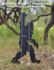 7' Giant Bigfoot Sasquatch Walking Holding Up Shaka Sign Metal Yard Art