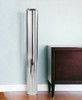 40" Silver Aluminum Cylinder Table Vase