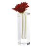 7" Hand Crafted Crystal Square Optical Bud Vase