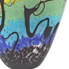 7.5" Mouth Blown Art Glass Oval Vase