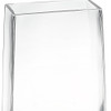 9" Clear Glass Rectangle Handmade Vase