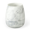 8" Gray and Cream Marble Design Glass Vase