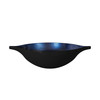 Sleek Blue and Black Lacquer Centerpiece Eye Bowl