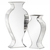 Beveled Mirrored Panel Curvy Tall Vase