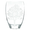 12" Mouth Blown Frosted Crystal European Made Tree of Life Vase
