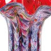 17" Multicolor Glass Art Napkin Vase