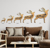 Deer Woodland Profile Rust Metal Wall Art with Forest Scene Silhouette