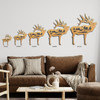 Elk Woodland Profile Rust Metal Wall Art with Forest Scene Silhouette