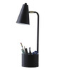 20" Black Desk Table Lamp with Black Cone Shade