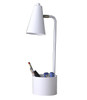 20" Compact White Student Metal Desk Lamp