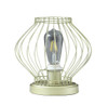 10" Gold Bedside Table Lamp with Gold Cage Shade