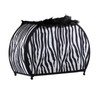 12" Black And White Funky Zebra Pattern Novelty Table Lamp