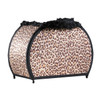 12" Brown and White Funky Leopard Pattern Novelty Table Lamp