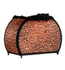 12" Brown and White Funky Leopard Pattern Novelty Table Lamp
