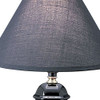 13" Black Ceramic Bedside Table Lamp with Black Lamp Shade