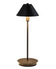 18" Black Metal Bedside Table Lamp with Black Cone Shade